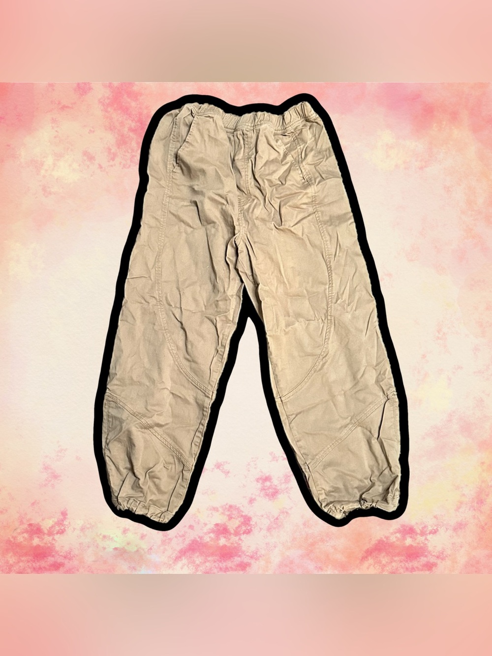 🌈 Elastic-Waist Khaki Jogger Pants